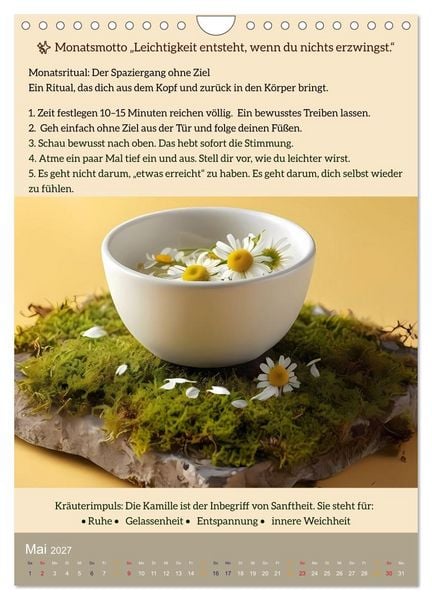Produktbild: ALLTAGSMAGIE Ein Jahr voller kleiner Rituale (Wandkalender 2027 DIN A4 hoch), CALVENDO Monatskalender