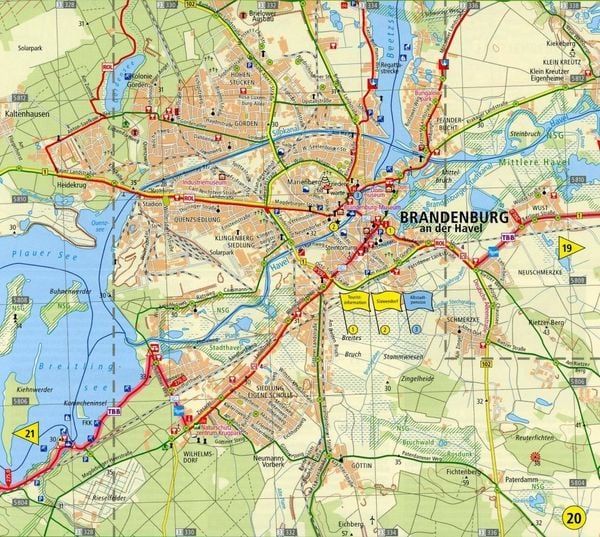 Produktbild: Radtourenkarte Havelradweg, Von der Quelle bis zur M&uuml;ndung 1 : 60 000