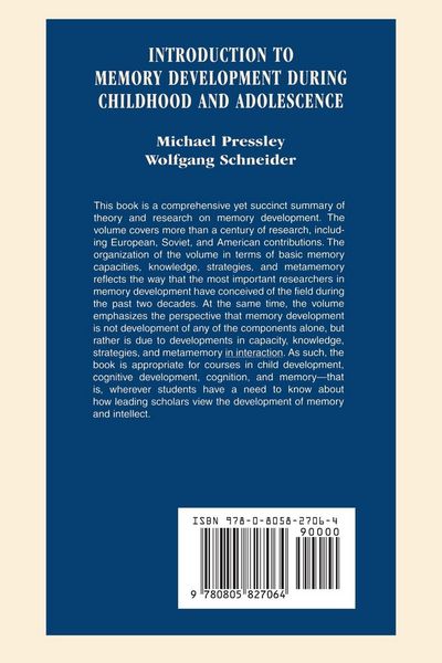 Produktbild: Introduction to Memory Development During Childhood and Adolescence