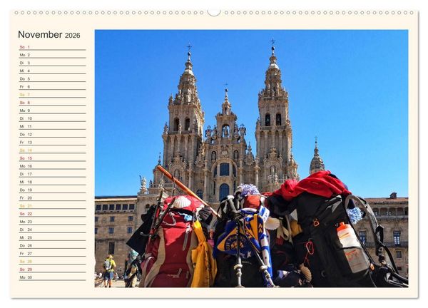 Produktbild: Buen Camino - Pilgerreise auf dem Jakobsweg - Camino Franc&eacute;s (hochwertiger Premium Wandkalender 2026 DIN A2 quer), Kunstdruck in Hochglanz