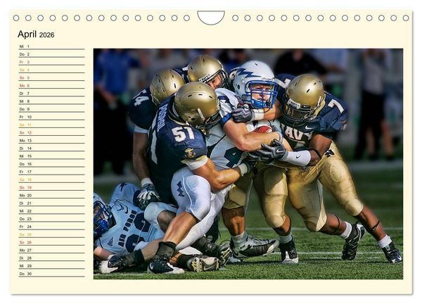 Produktbild: American Football - Taktik und Athletik (Wandkalender 2026 DIN A4 quer), CALVENDO Monatskalender