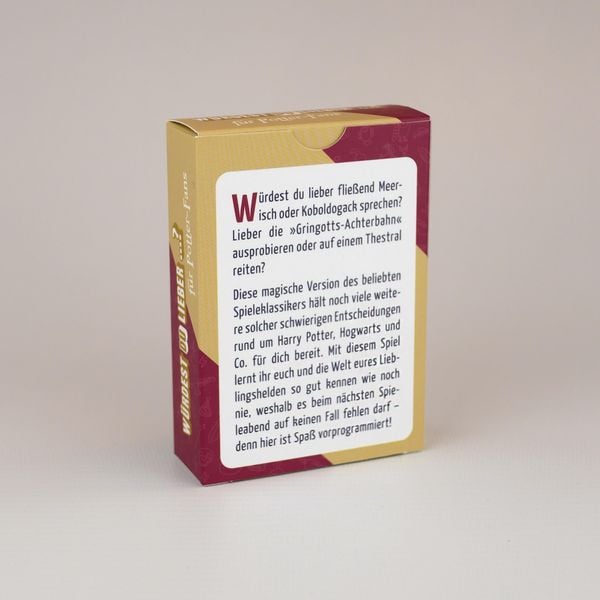 Produktbild: W&uuml;rdest du lieber &hellip;? &ndash; Die Edition f&uuml;r Potter-Fans