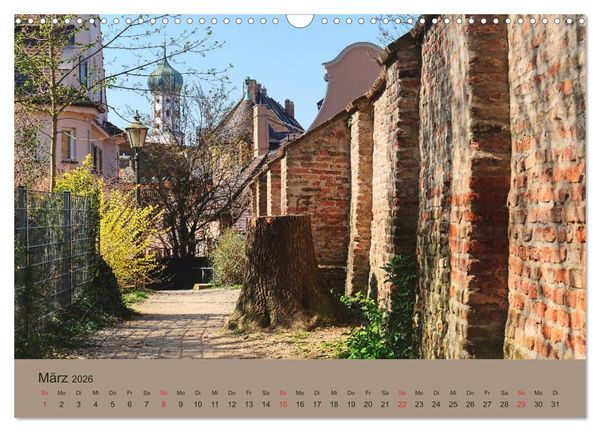 Produktbild: Stressfreie Zone! Parks und gr&uuml;ne Oasen in Augsburg (Wandkalender 2026 DIN A3 quer), CALVENDO Monatskalender