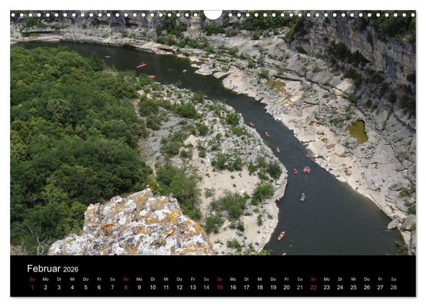 Produktbild: Ard&egrave;che &middot; Wandergebirge und Kajakschluchten in S&uuml;dfrankreich (Wandkalender 2026 DIN A3 quer), CALVENDO Monatskalender