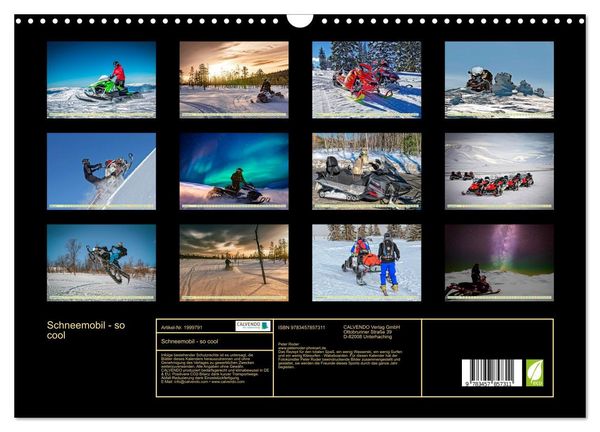 Produktbild: Schneemobil - so cool (Wandkalender 2026 DIN A3 quer), CALVENDO Monatskalender