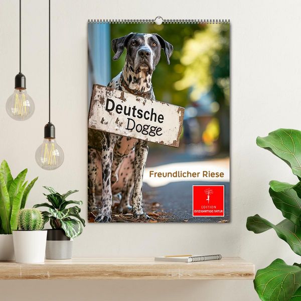 Produktbild: Deutsche Dogge - freundlicher Riese (Wandkalender 2026 DIN A2 hoch), CALVENDO Monatskalender