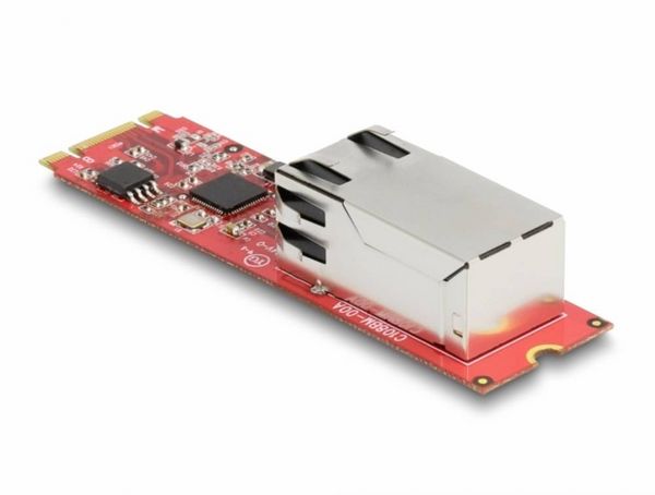 Produktbild: Delock 62985 Schnittstellen-Konverter [1x Gigabit-LAN (1/2.5 Gbit/s) - 1x M.2 Key B-Stecker, M.2 Key M-Stecker]