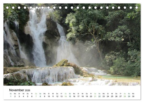 Produktbild: Laos - Die Perle S&uuml;dostasiens (Tischkalender 2026 DIN A5 quer), CALVENDO Monatskalender