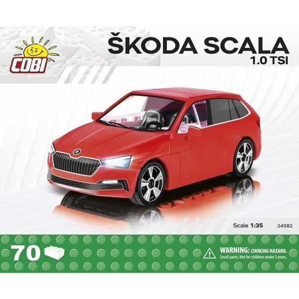Produktbild: COBI 24582 -  koda Scala 1.0 TSI, rot, Ma&szlig;stab 1:35, 70 Klemmbausteine, Bausatz