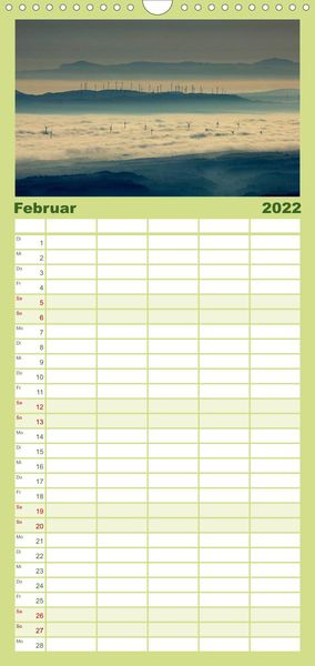 Produktbild: Familienplaner Zisterzienserroute in Katalonien (Wandkalender 2022 , 21 cm x 45 cm, hoch)