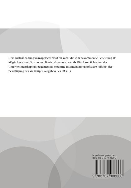 Produktbild: Mit Instandhaltungsmanagement Kosten sparen