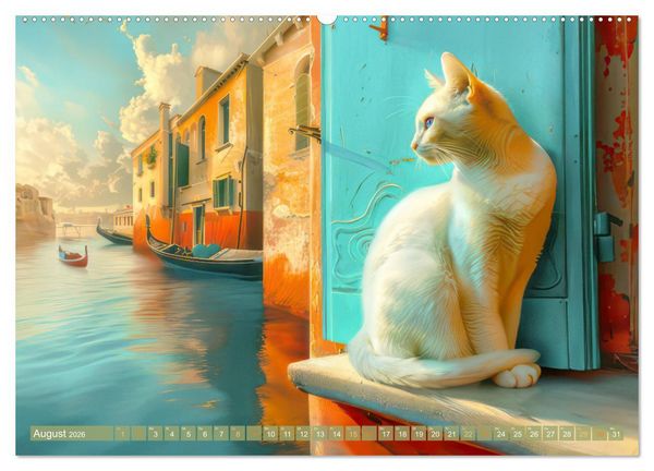 Produktbild: Wundervoll surreale venezianische Szenerien (hochwertiger Premium Wandkalender 2026 DIN A2 quer), Kunstdruck in Hochglanz