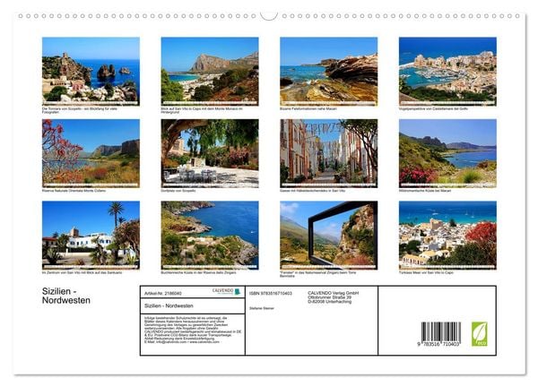 Produktbild: Sizilien - Nordwesten (hochwertiger Premium Wandkalender 2026 DIN A2 quer), Kunstdruck in Hochglanz