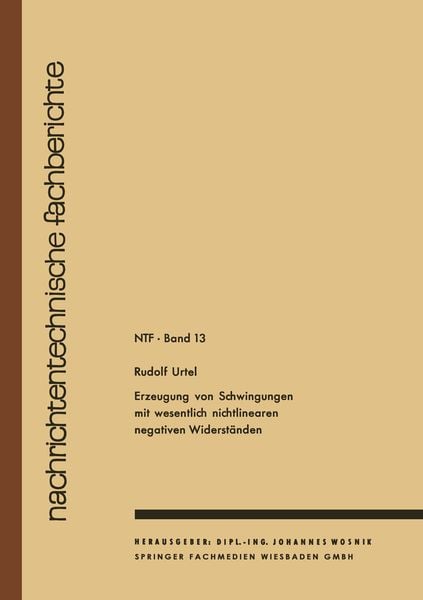 Produktbild: Erzeugung von Schwingungen mit wesentlich nichtlinearen negativen Widerst&auml;nden