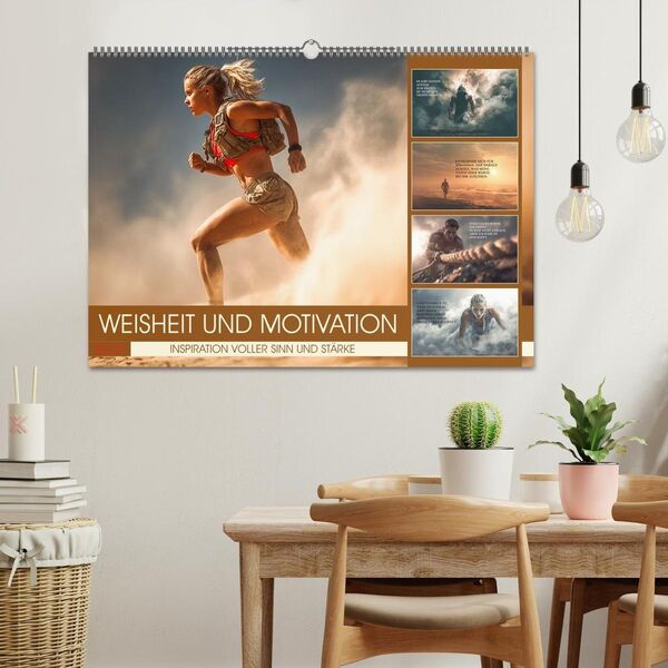 Produktbild: Weisheit und Motivation - Inspiration voller Sinn und St&auml;rke (Wandkalender 2027 DIN A2 quer), CALVENDO Monatskalender