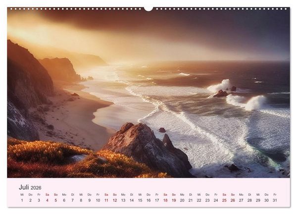 Produktbild: Sturmgetrieben - Der wilde K&uuml;stenkalender (Wandkalender 2026 DIN A2 quer), CALVENDO Monatskalender