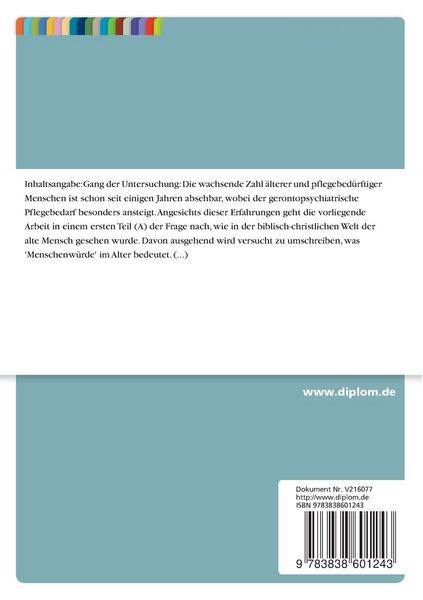 Produktbild: Menschenw&uuml;rde und Kompetenz im Alter