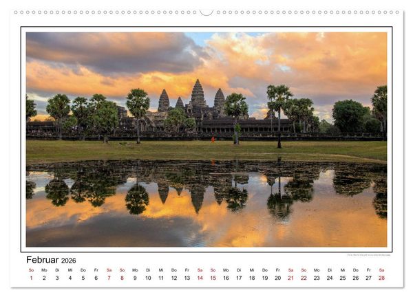 Produktbild: ANGKOR - IM REICH DER KHMER (Wandkalender 2026 DIN A2 quer), CALVENDO Monatskalender