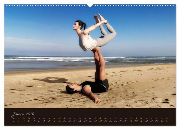 Produktbild: YogaPaare (hochwertiger Premium Wandkalender 2026 DIN A2 quer), Kunstdruck in Hochglanz