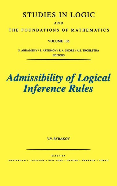 Produktbild: Admissibility of Logical Inference Rules