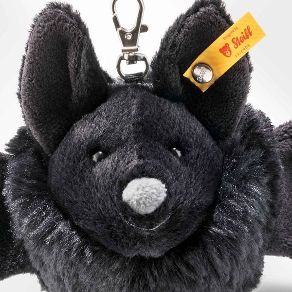 Produktbild: Steiff 056628 - Anh&auml;nger Boris Fledermaus, schwarz, Pl&uuml;sch, 8 cm