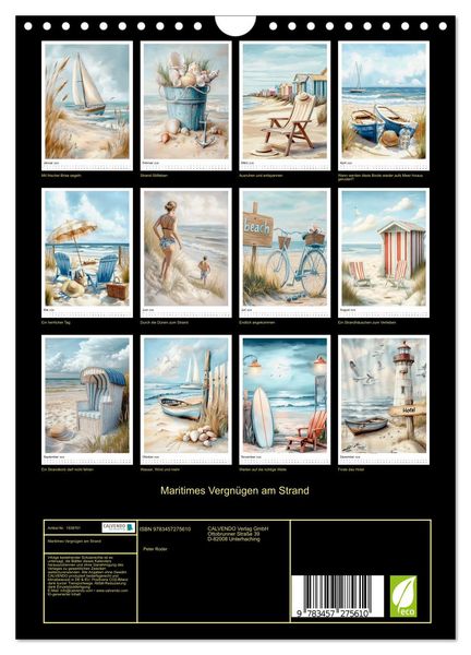 Produktbild: Maritimes Vergn&uuml;gen am Strand (Wandkalender 2026 DIN A4 hoch), CALVENDO Monatskalender
