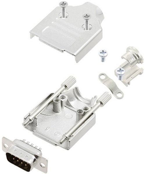 Produktbild: TRU COMPONENTS TCMHDM09DMPK 7708536 D-SUB Stiftleisten-Set 180&deg; Polzahl: 9 L&ouml;tkelch 1St.