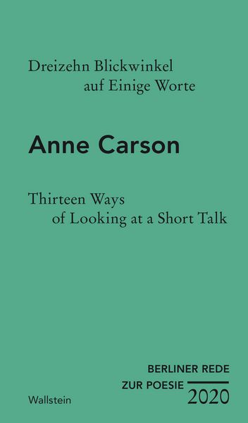 Produktbild: Dreizehn Blickwinkel auf Einige Worte / Thirteen Ways of Looking at a Short Talk