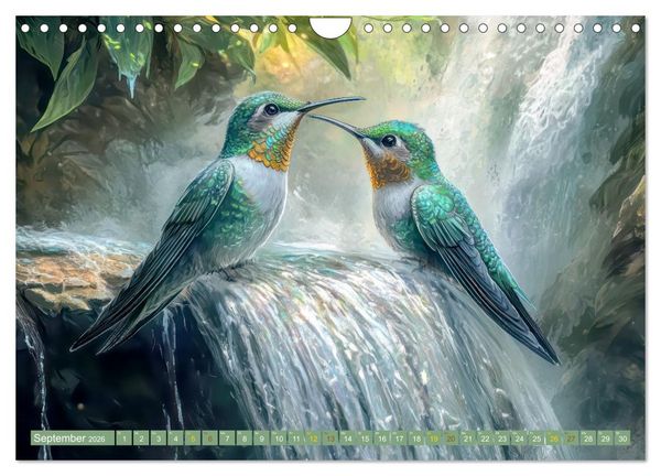 Produktbild: Kolibris - Zauberhafte Fantasiewerke (Wandkalender 2026 DIN A4 quer), CALVENDO Monatskalender
