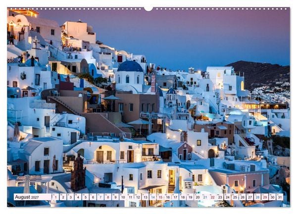 Produktbild: Santorini - Insel im Licht der &Auml;g&auml;is (hochwertiger Premium Wandkalender 2027 DIN A2 quer), Kunstdruck in Hochglanz