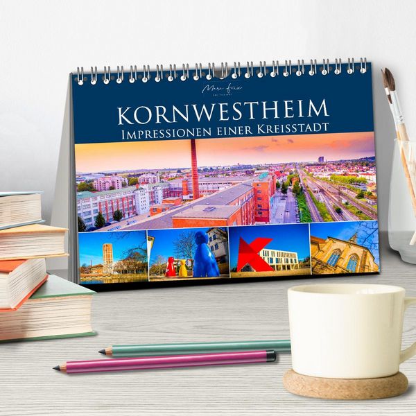 Produktbild: Kornwestheim - Impressionen einer Kreisstadt (Tischkalender 2026 DIN A5 quer), CALVENDO Monatskalender