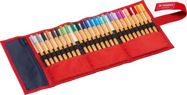 Produktbild: STABILO Fineliner -   point 88 - 25er Rollerset - mit 25 verschiedenen Farben