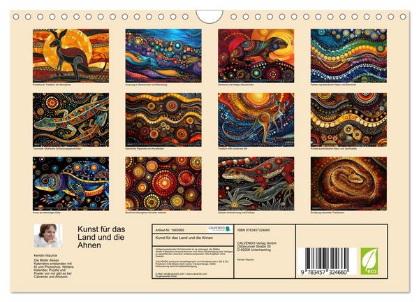 Produktbild: Kunst f&uuml;r das Land und die Ahnen (Wandkalender 2026 DIN A4 quer), CALVENDO Monatskalender