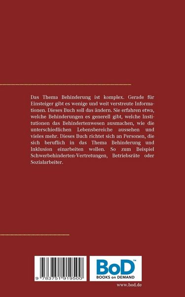 Produktbild: Behinderung und Inklusion