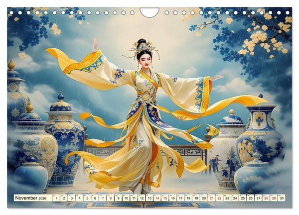 Produktbild: Rhythmus der chinesischen Anmut (Wandkalender 2026 DIN A4 quer), CALVENDO Monatskalender