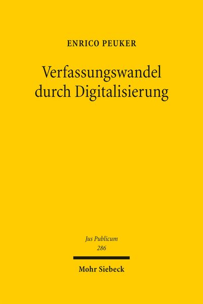 Produktbild: Verfassungswandel durch Digitalisierung