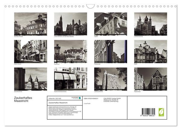 Produktbild: Zauberhaftes Maastricht (Wandkalender 2026 DIN A3 quer), CALVENDO Monatskalender