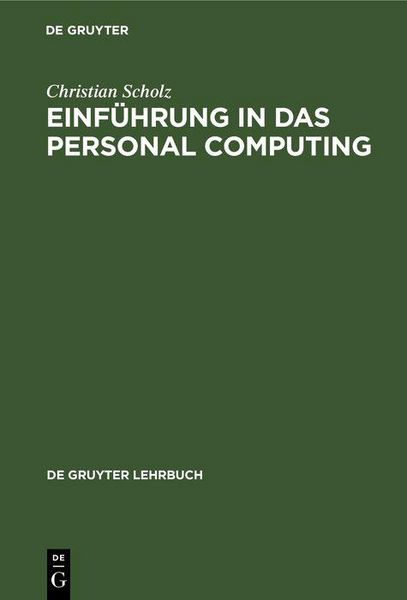 Produktbild: Einf&uuml;hrung in das Personal Computing