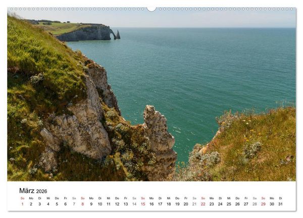 Produktbild: K&uuml;sten der Normandie und der Bretagne (Wandkalender 2026 DIN A2 quer), CALVENDO Monatskalender