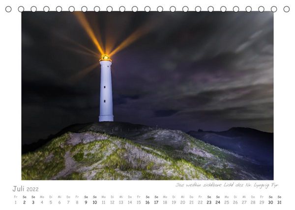 Produktbild: Die Nordseek&uuml;ste J&uuml;tlands - Leuchtt&uuml;rme und Mee(h)r (Tischkalender 2022 DIN A5 quer)