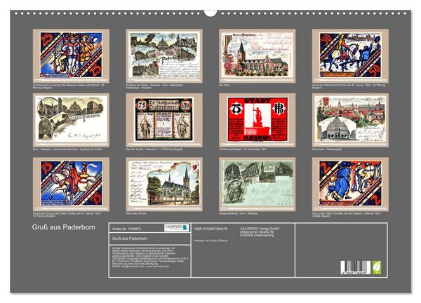 Produktbild: Gru&szlig; aus Paderborn (Wandkalender 2026 DIN A2 quer), CALVENDO Monatskalender