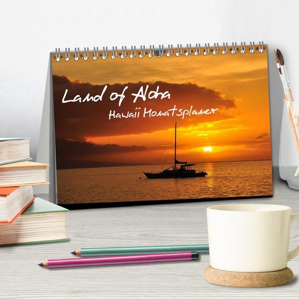 Produktbild: Land of Aloha - Hawaii Monatsplaner (Tischkalender 2026 DIN A5 quer), CALVENDO Monatskalender