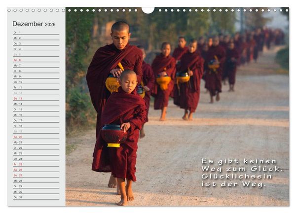 Produktbild: BUDDHA Buddhistische Weisheiten (Wandkalender 2026 DIN A3 quer), CALVENDO Monatskalender