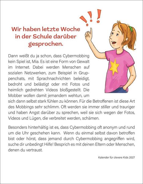 Produktbild: Kalender f&uuml;r clevere Kids Tagesabrei&szlig;kalender 2027