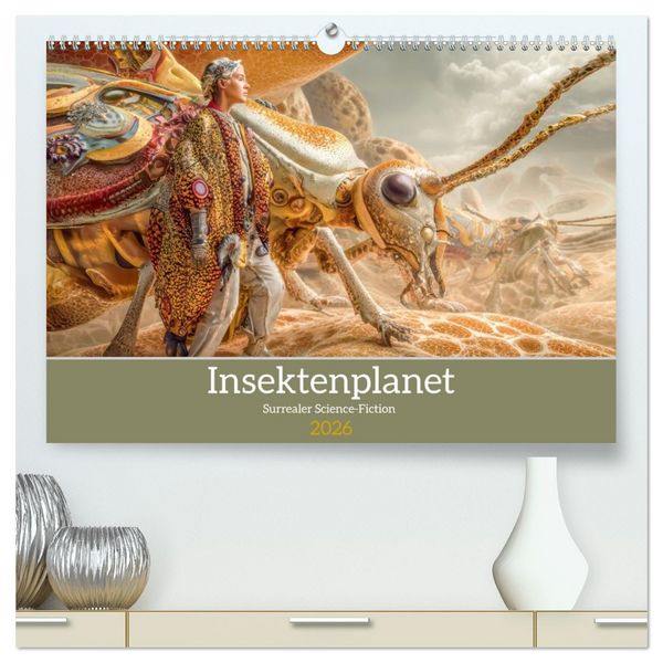 Produktbild: Insektenplanet - Surrealer Science-Fiction (hochwertiger Premium Wandkalender 2026 DIN A2 quer), Kunstdruck in Hochglanz