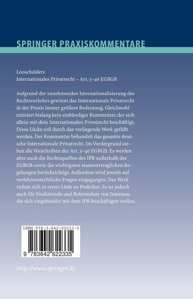 Produktbild: Internationales Privatrecht &mdash; Art. 3&ndash;46 EGBGB