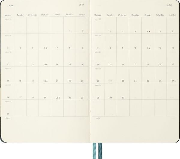 Produktbild: Moleskine 12 Monate Der Herr der Ringe Wochen-Notizkalender 2027, L/A5, 1 Wo = 1 Seite, fester Einband
