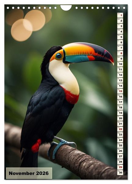 Produktbild: Colourful birds (Wall Calendar 2026 DIN A4 portrait), CALVENDO 12 Month Wall Calendar