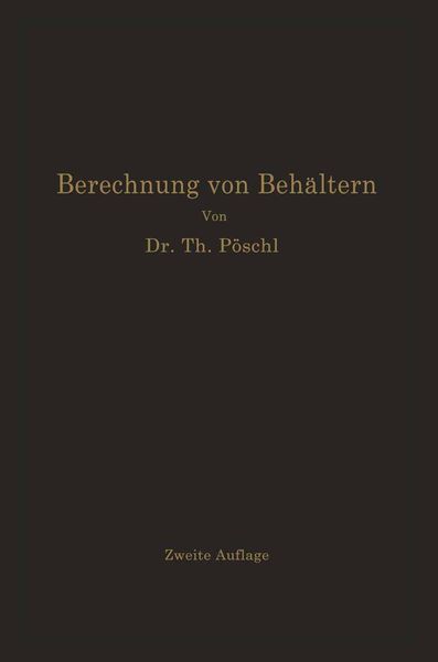 Produktbild: Berechnung von Beh&auml;ltern nach neueren analytischen und graphischen Methoden
