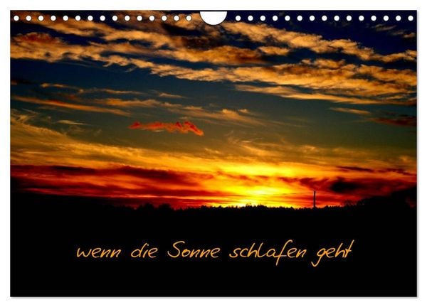 Produktbild: wenn die Sonne schlafen geht (Wandkalender 2026 DIN A4 quer), CALVENDO Monatskalender